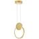 Pulley 8 in LED Satin Gold Mini Pendant