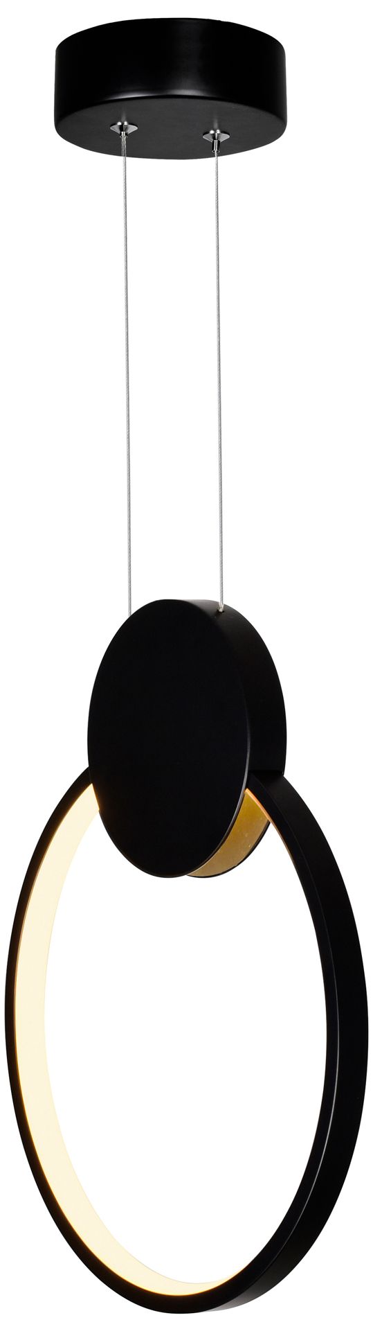 Image 2 Pulley Integrated LED 10in Black Mini Pendant more views
