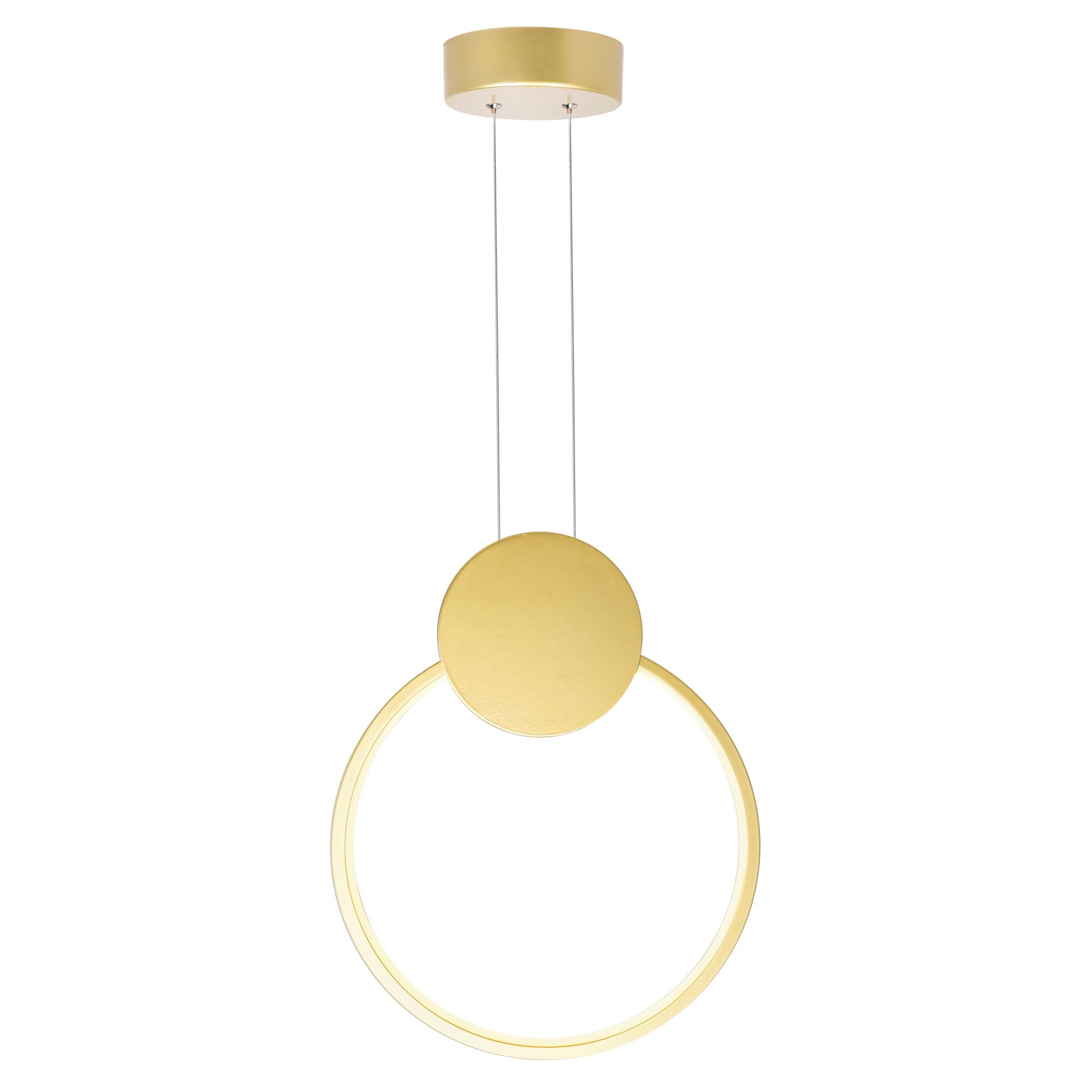 Image 4 Pulley Integrated LED 10in Satin Gold Mini Pendant more views