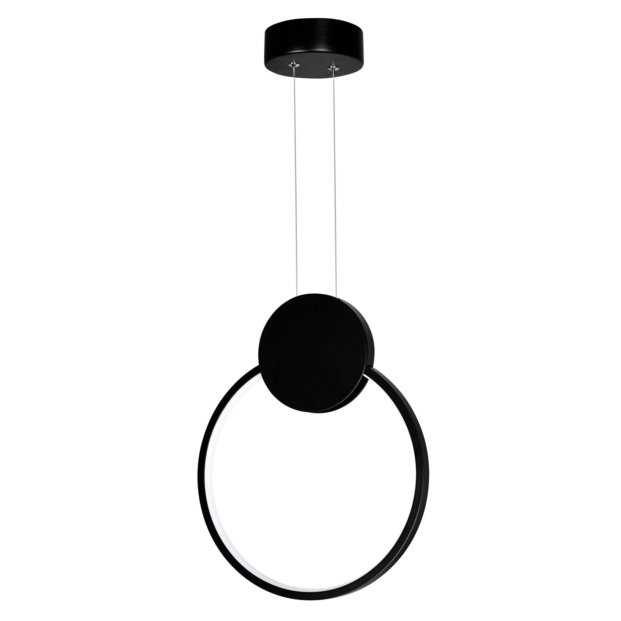 Image 5 Pulley Integrated LED 12in Black Mini Pendant more views