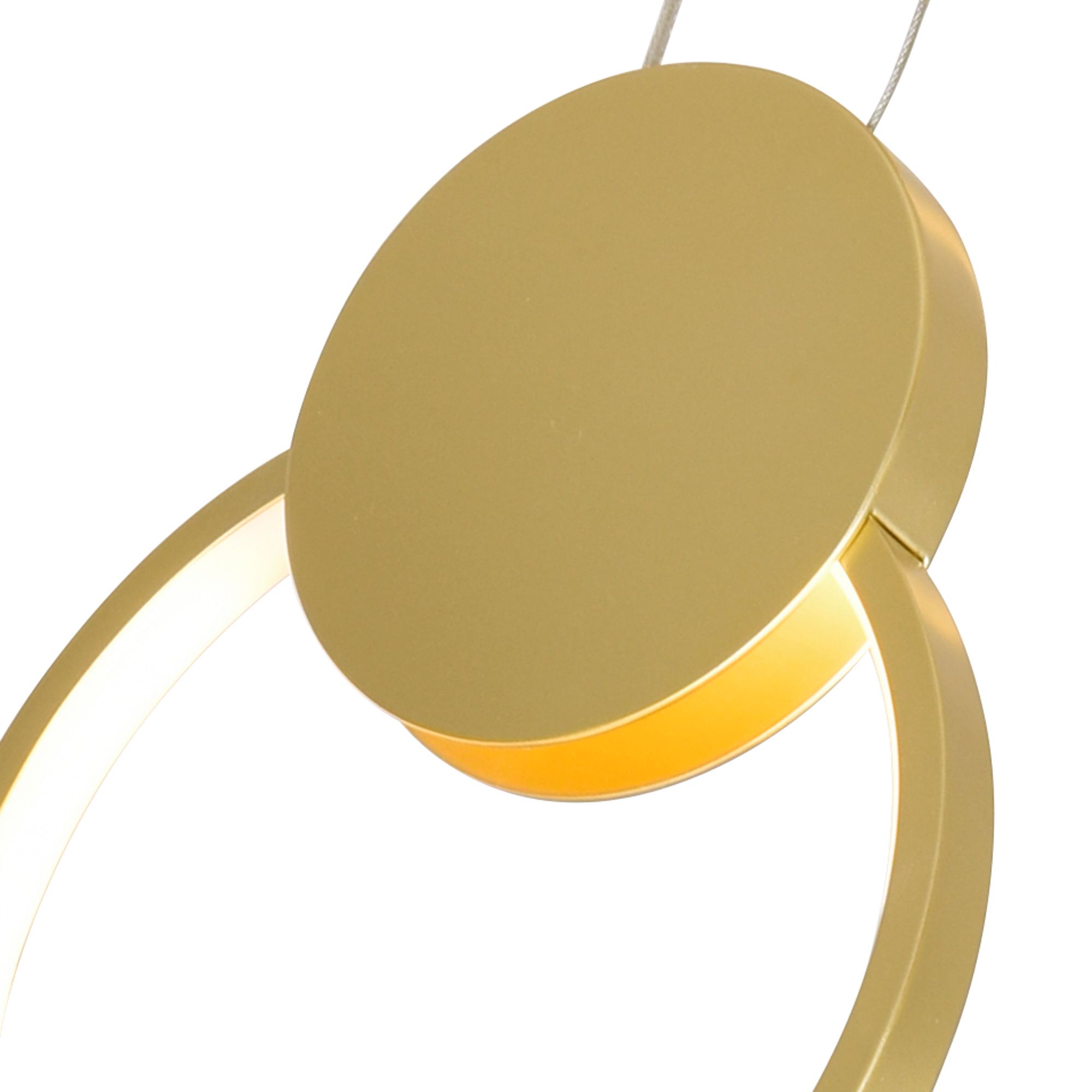 Image 5 Pulley Integrated LED 12in Satin Gold Mini Pendant more views