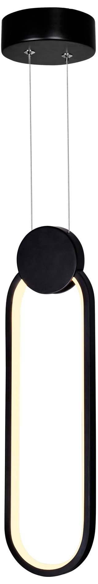 Pulley Integrated LED 4in Black Mini Pendant