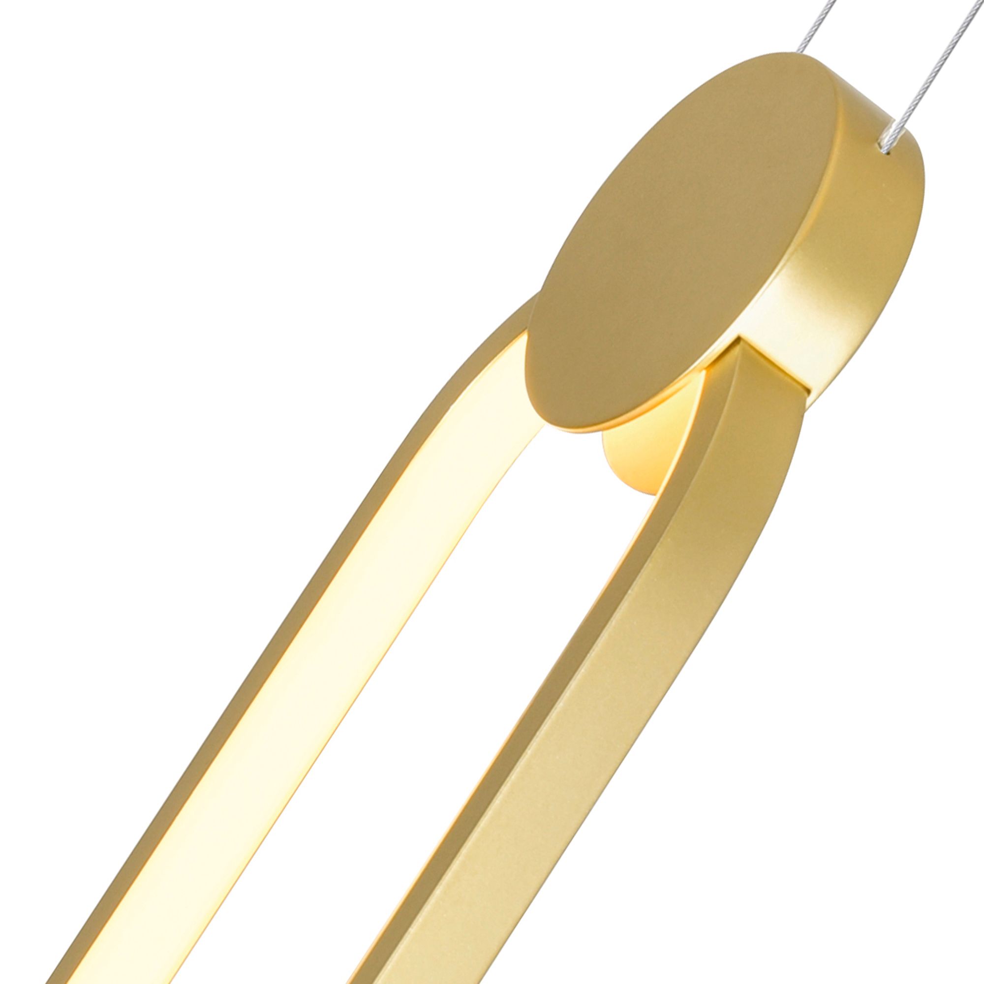 Image 4 Pulley Integrated LED 4in Satin Gold Mini Pendant more views