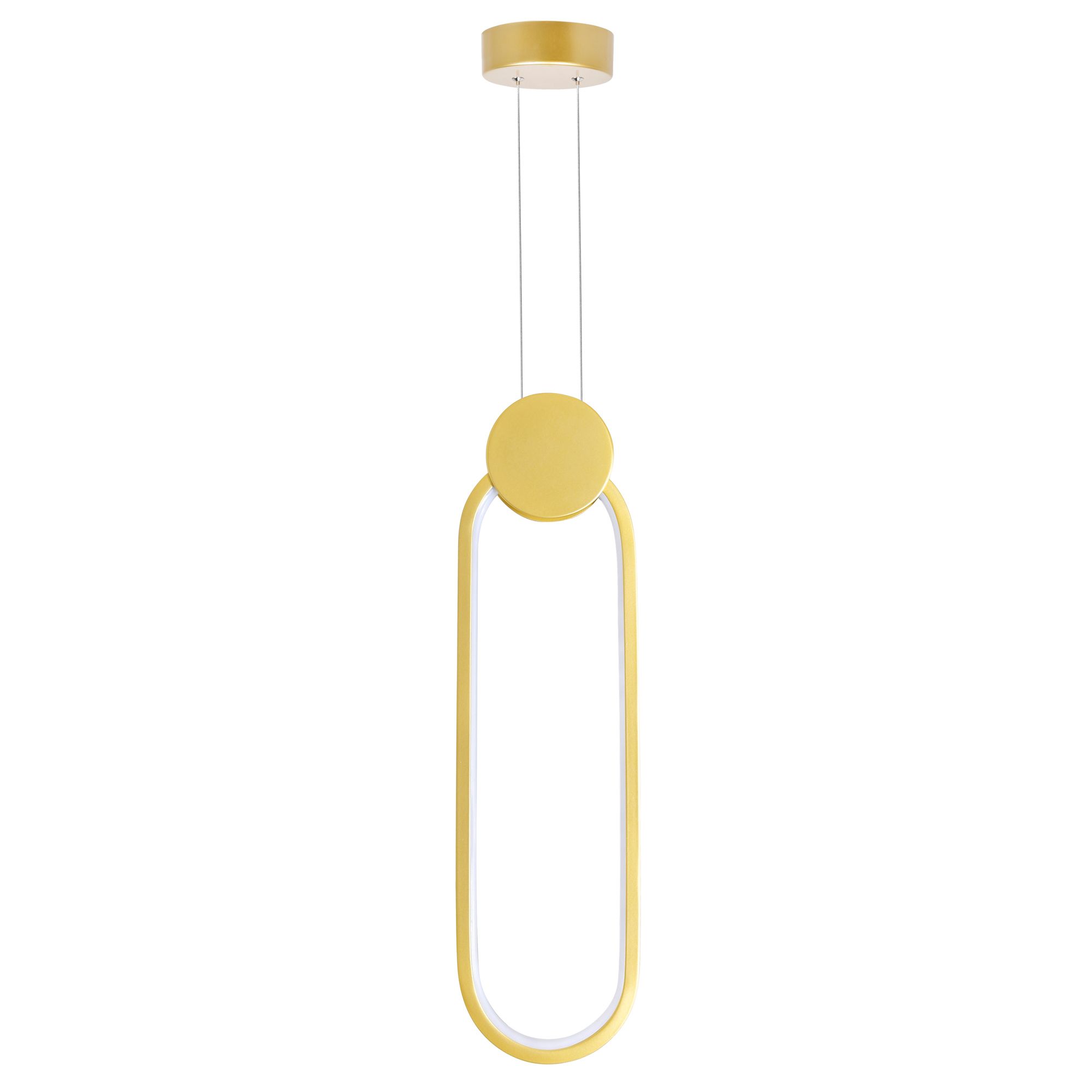 Image 5 Pulley Integrated LED 4in Satin Gold Mini Pendant more views