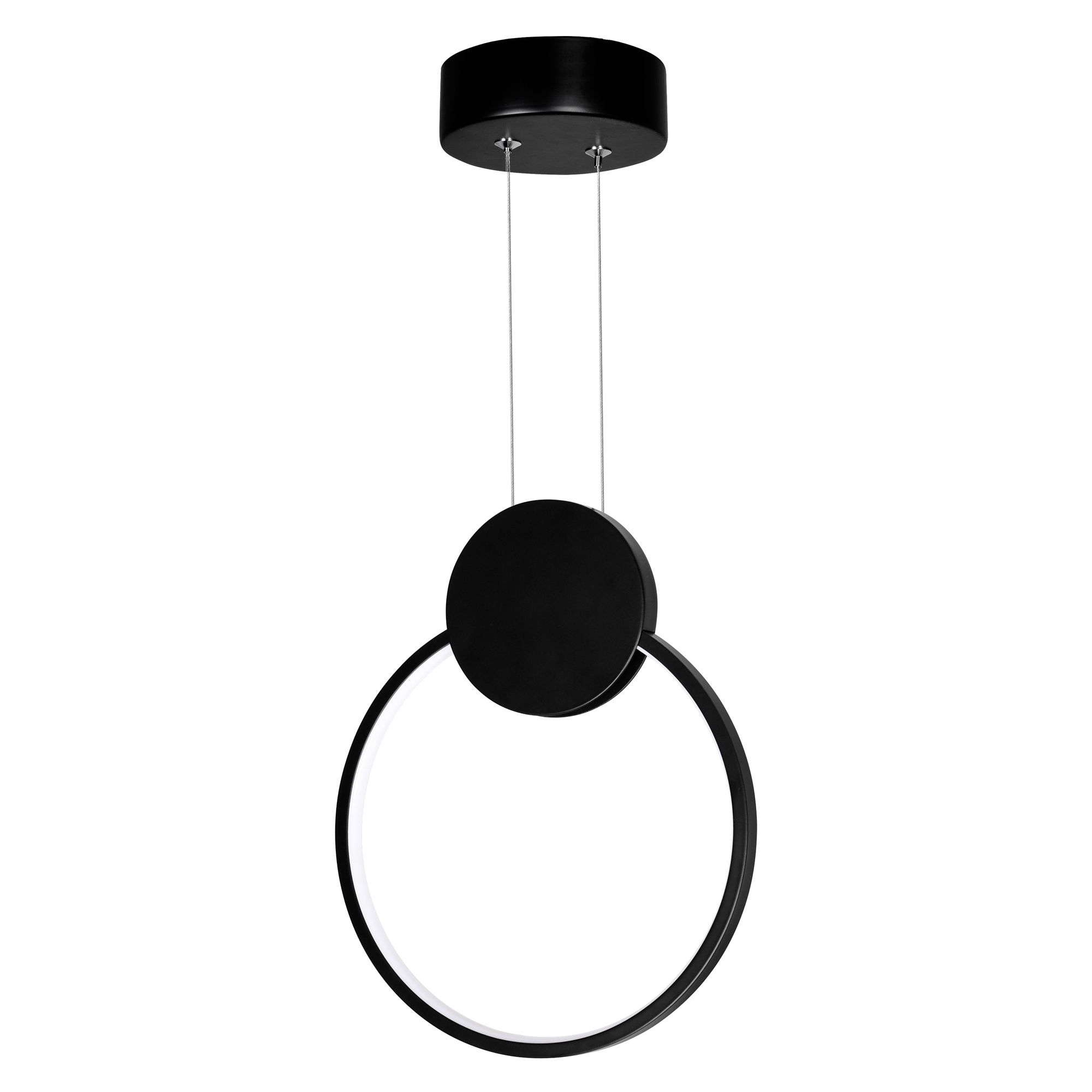 Image 5 Pulley Integrated LED 8in Black Mini Pendant more views