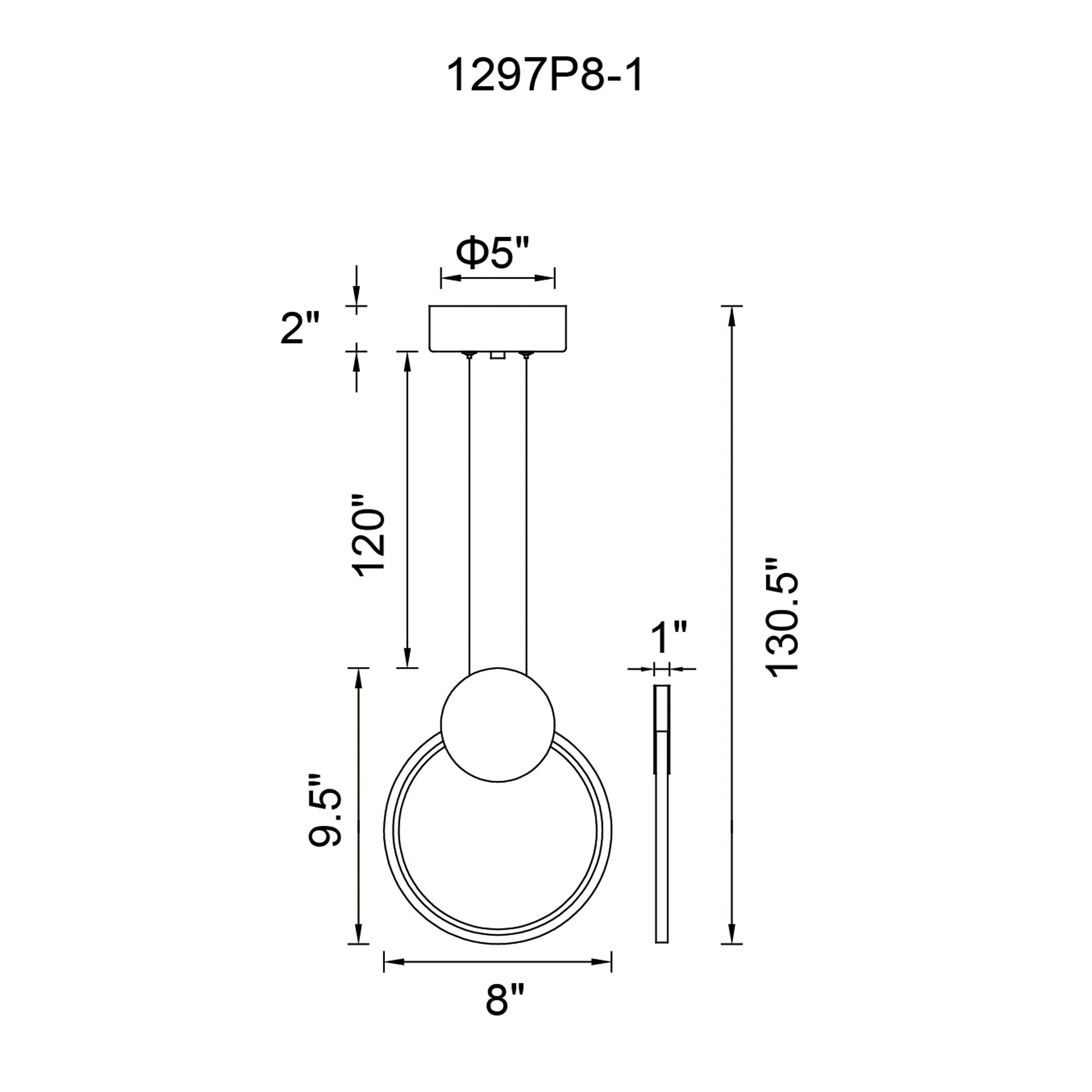 Image 6 Pulley Integrated LED 8in Black Mini Pendant more views
