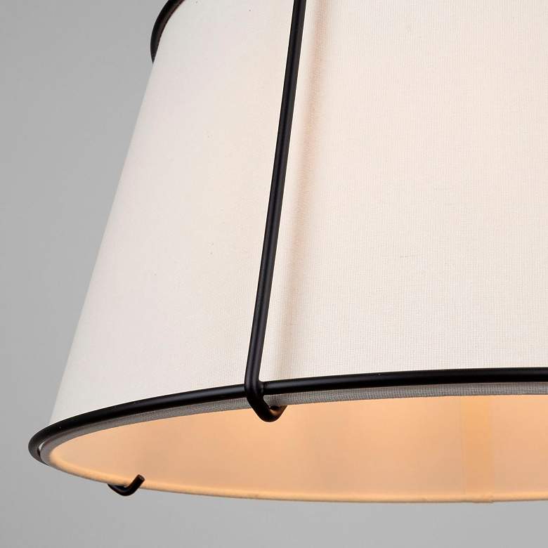 Image 7 Pullman 17" Wide 3-Light Black Semi-Flush Mount With Cream Linen Shade more views