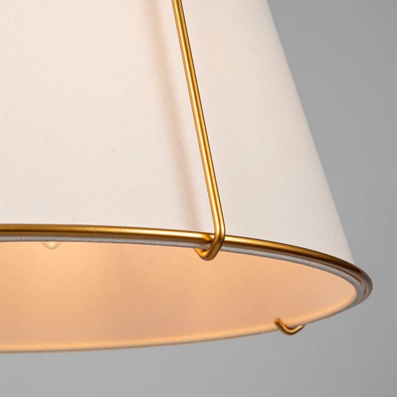 Image 7 Pullman 17" Wide Brass Drum Ceiling Light more views