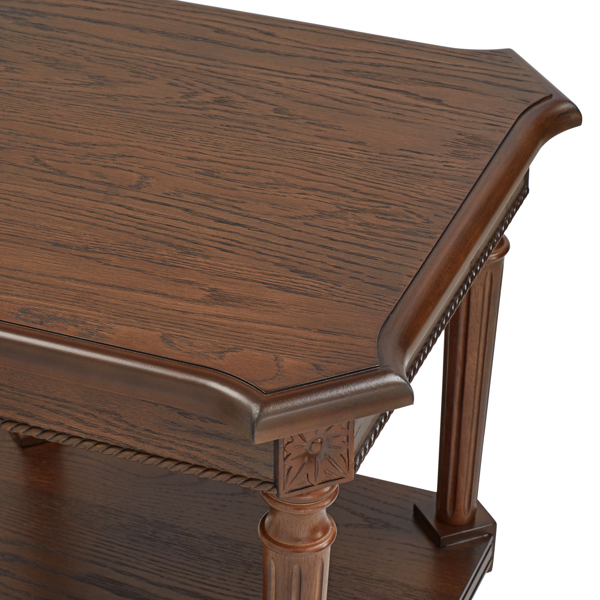 Image 2 Pullman 22" Wide Distressed Walnut Wood Square End Table more views