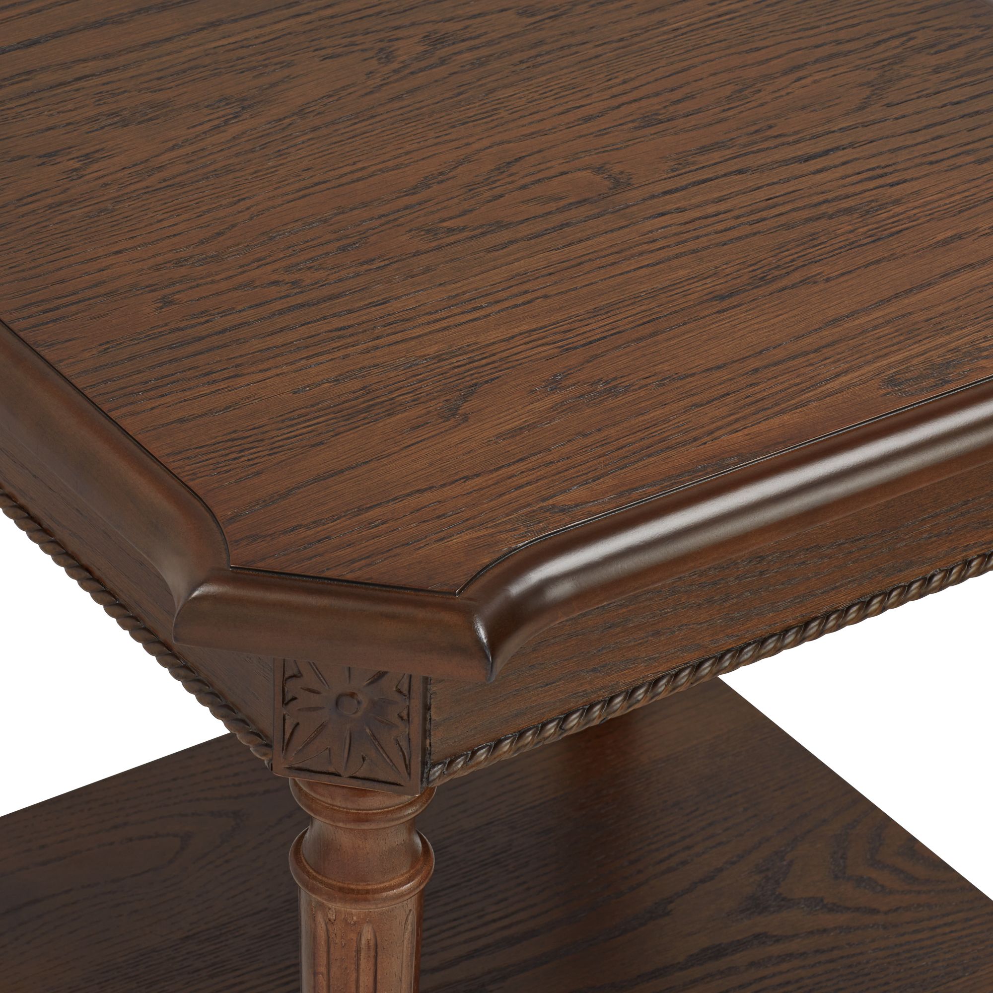 Image 4 Pullman 22" Wide Distressed Walnut Wood Square End Table more views