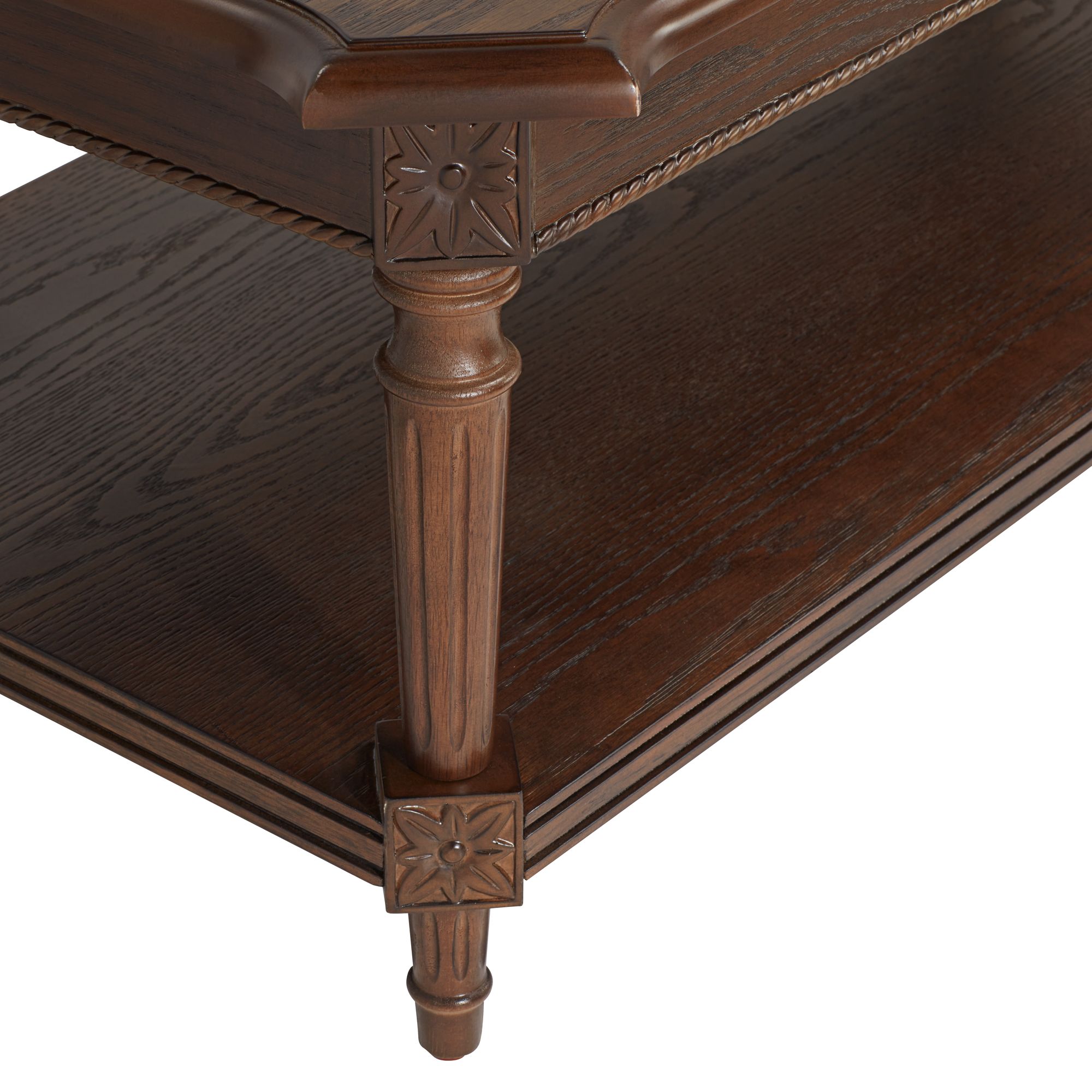 Image 3 Pullman 48" Wide Distressed Walnut Wood Coffee Table more views