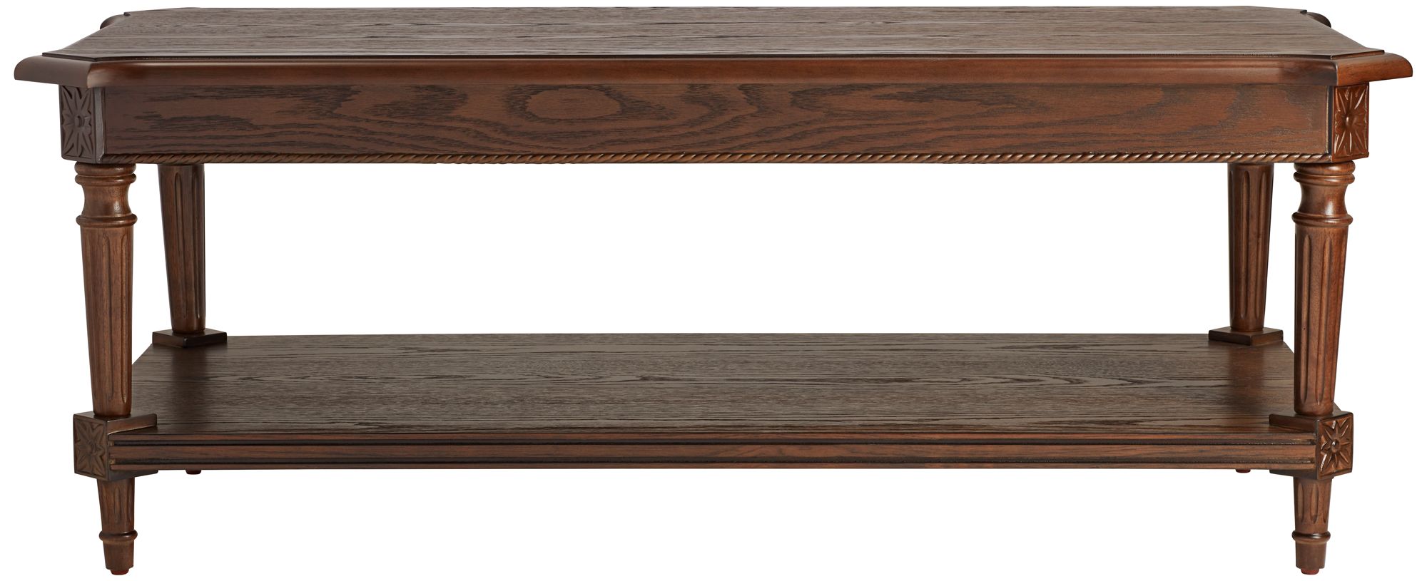 Image 4 Pullman 48" Wide Distressed Walnut Wood Coffee Table more views