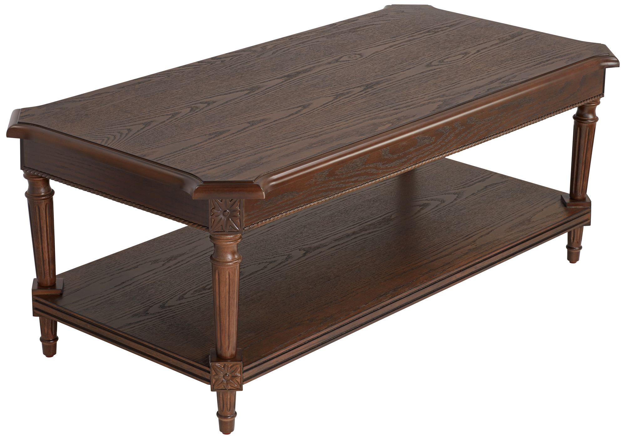 Image 5 Pullman 48" Wide Distressed Walnut Wood Coffee Table more views