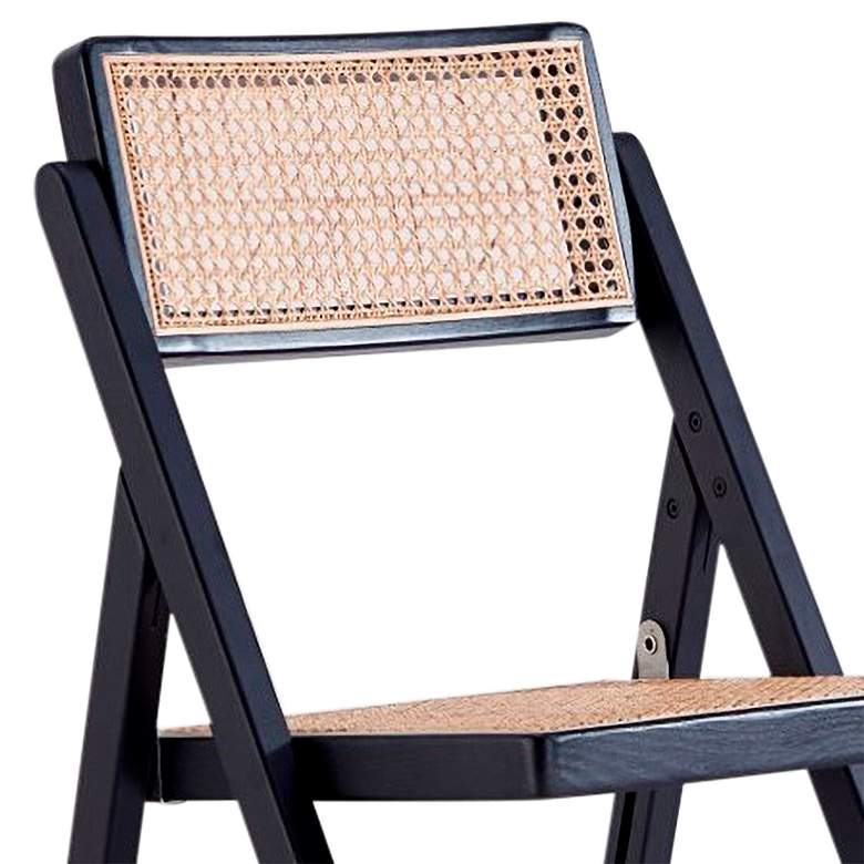 Image 3 Pullman Black Wood and Cane Folding Dining Chairs Set of 4 more views