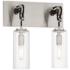 Pullman Junction 12 3/4"H Brushed Nickel 2-Light Wall Sconce