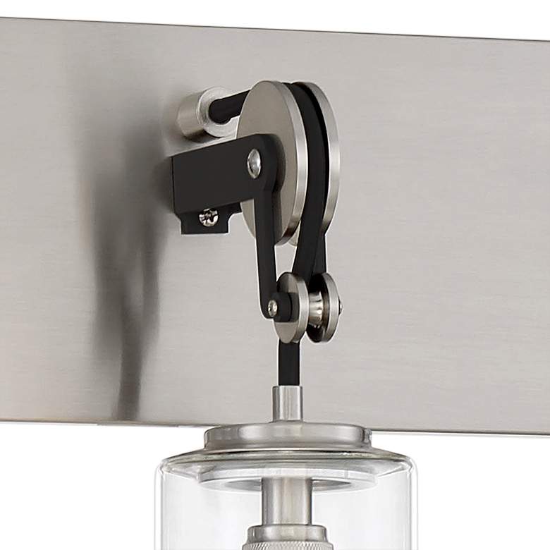Image 3 Pullman Junction 21 inch Wide Brushed Nickel 3-Light Bath Light more views