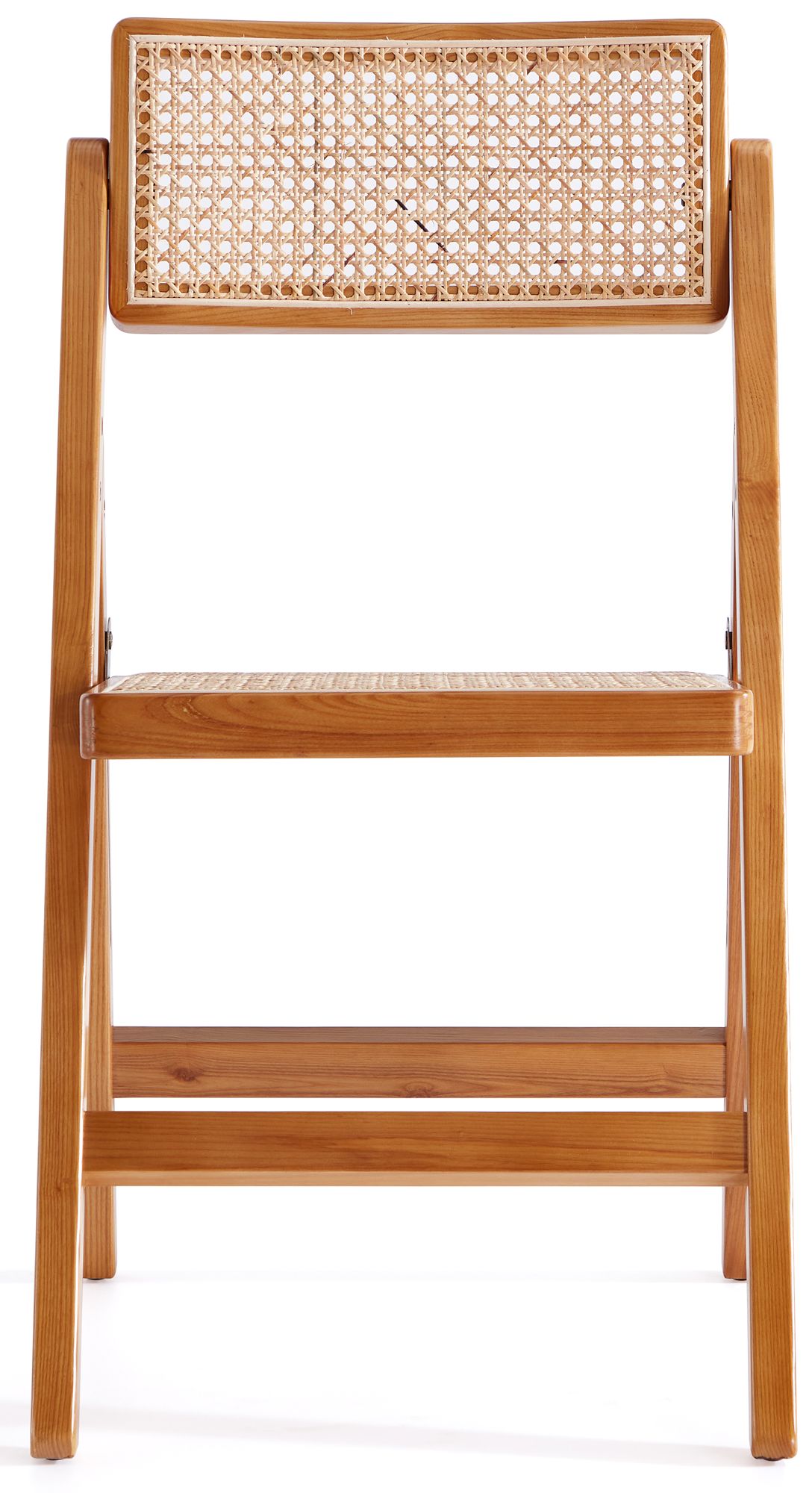 Pullman Nature Wood and Cane Folding Dining Chairs Set of 4 in scene