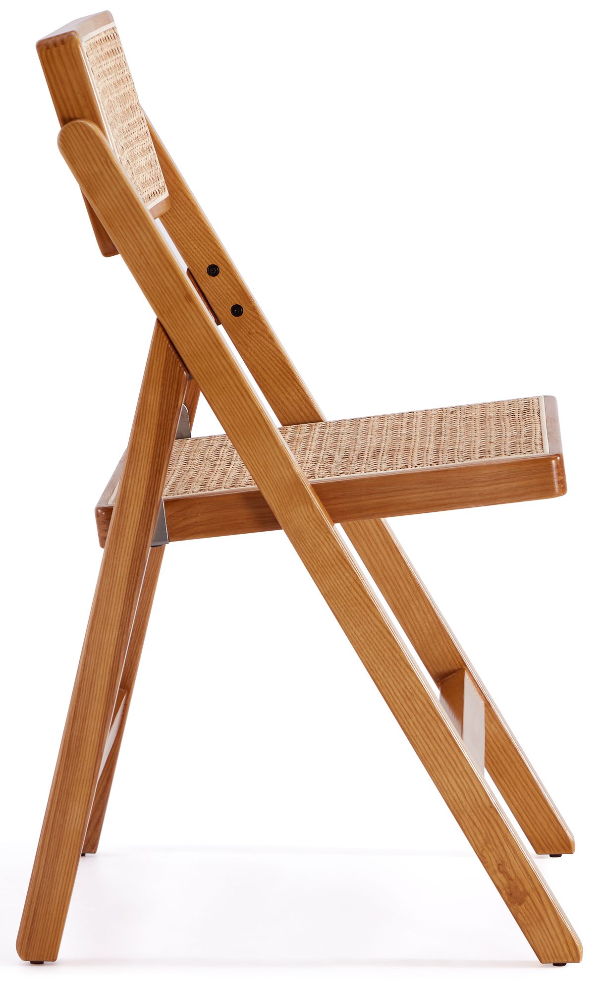 Pullman Nature Wood and Cane Folding Dining Chairs Set of 4 in scene