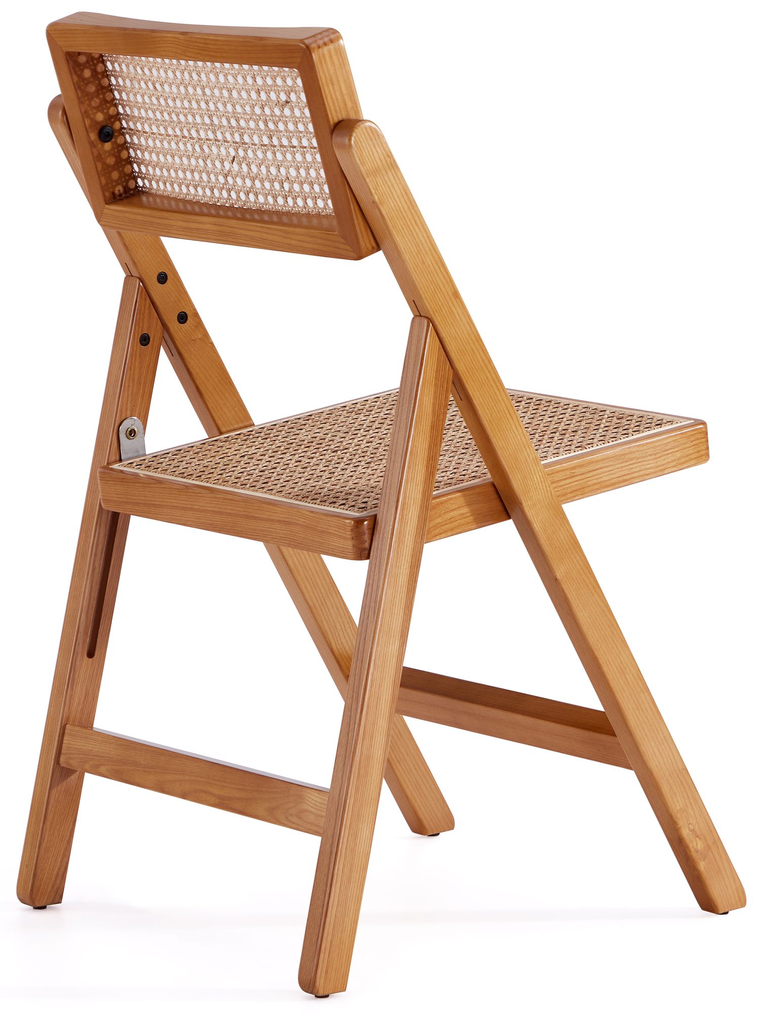Pullman Nature Wood and Cane Folding Dining Chairs Set of 4 in scene