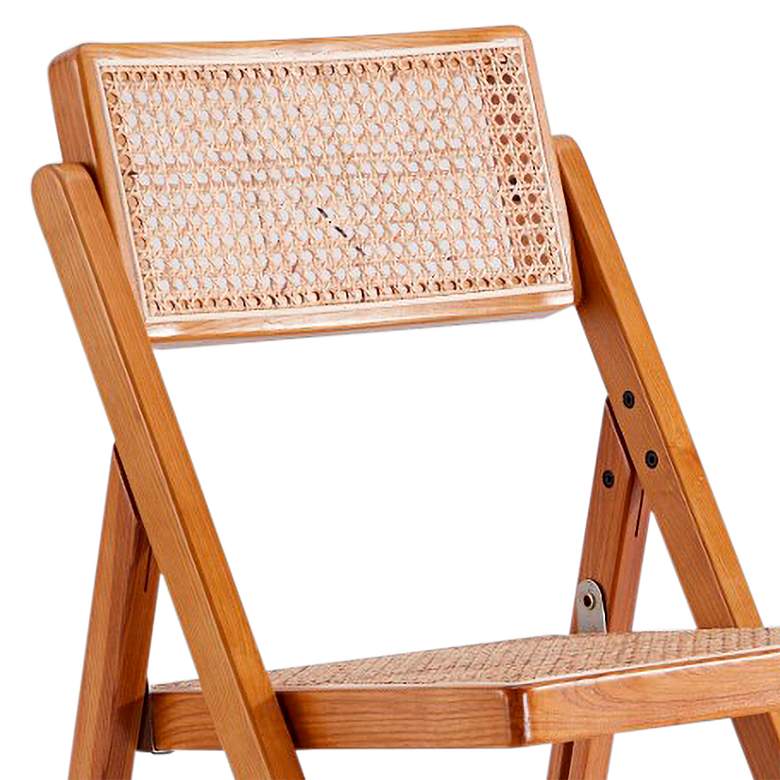 Image 3 Pullman Nature Wood Cane Folding Dining Chairs Set of 2 more views