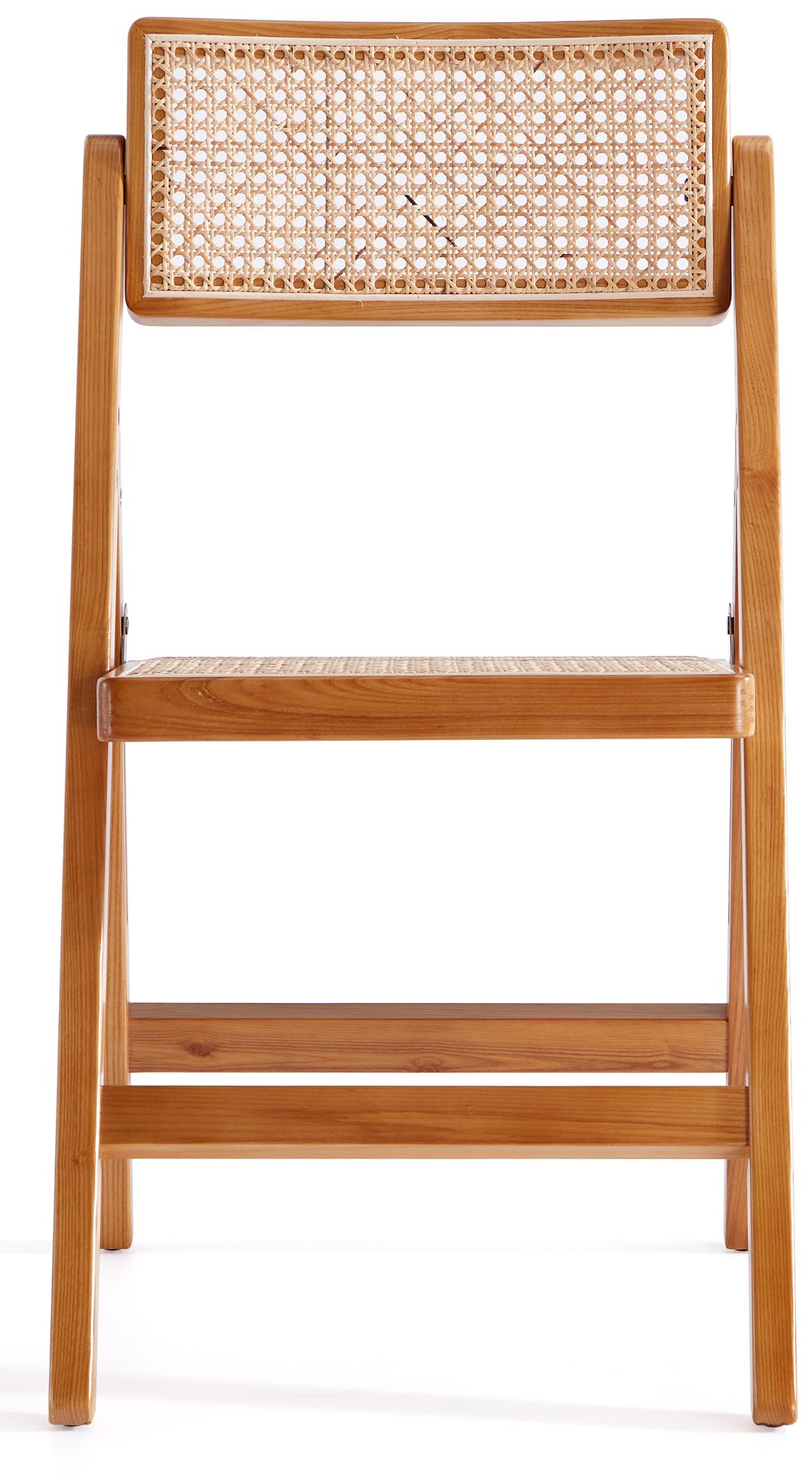 Pullman Nature Wood Cane Folding Dining Chairs Set of 2