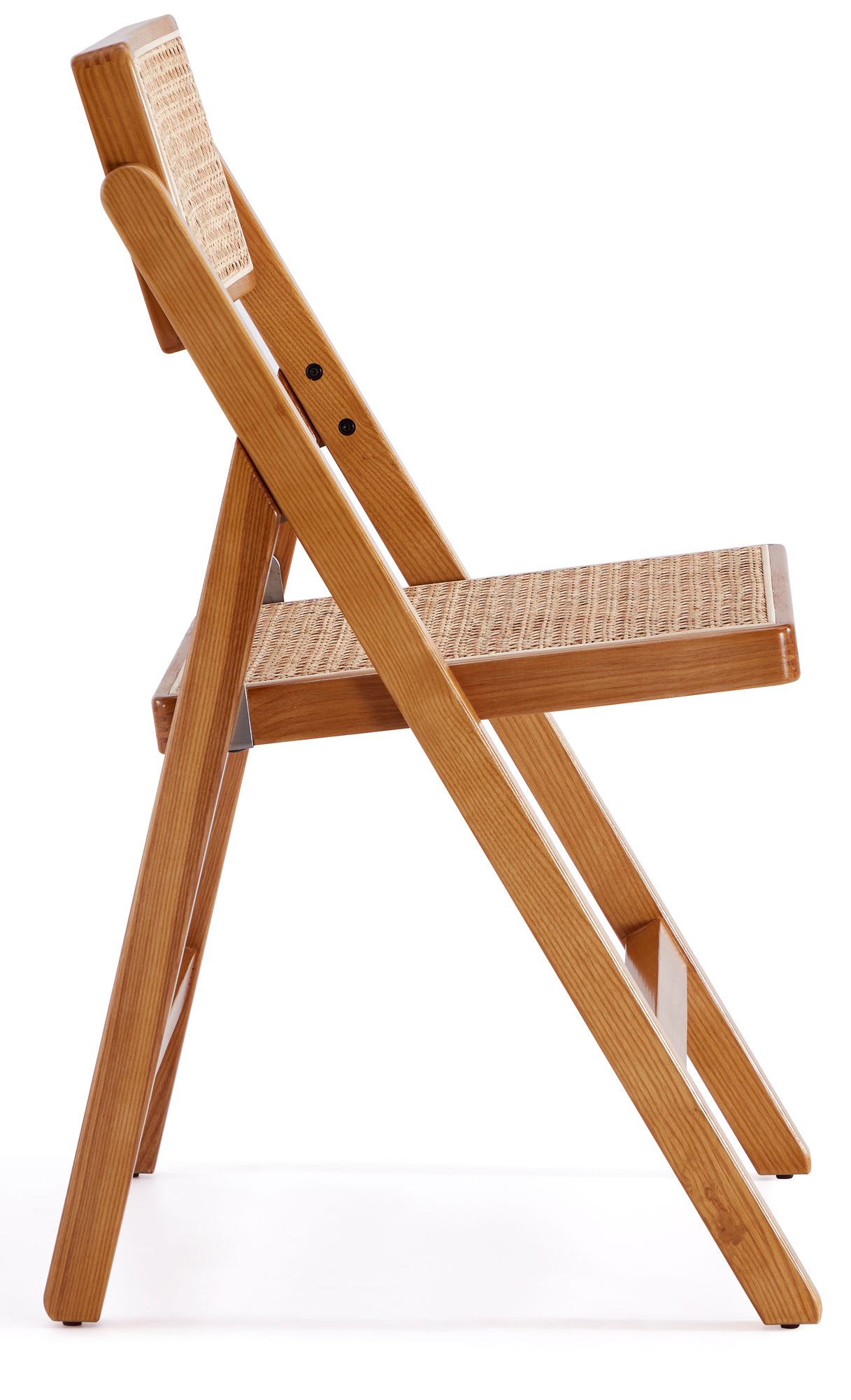 Pullman Nature Wood Cane Folding Dining Chairs Set of 2