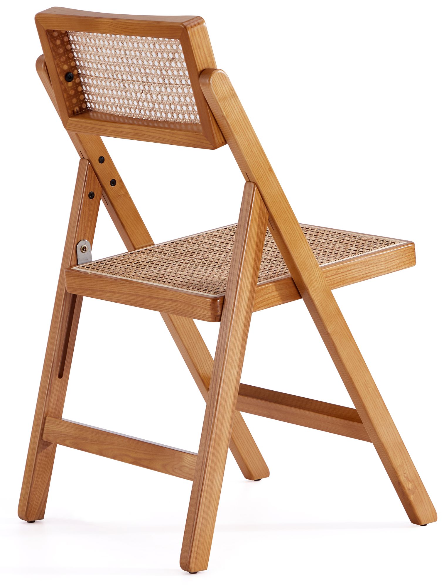 Pullman Nature Wood Cane Folding Dining Chairs Set of 2