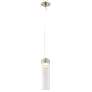 Pulse; LED Mini Pendant with Clear Crackle Glass; Brushed Nickel Finish