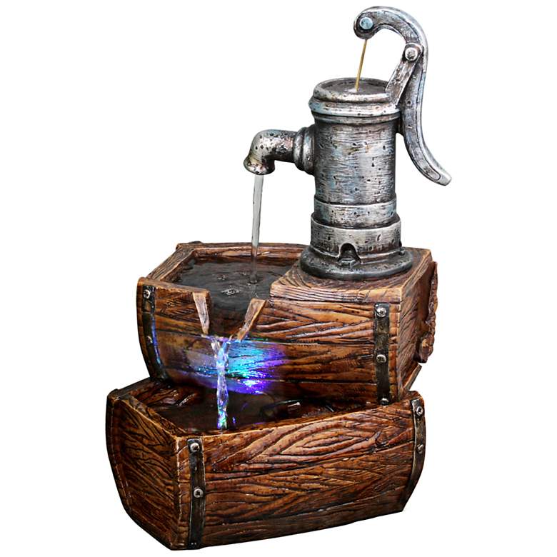 Image 1 Pump and Barrel LED Indoor - Outdoor Fountain
