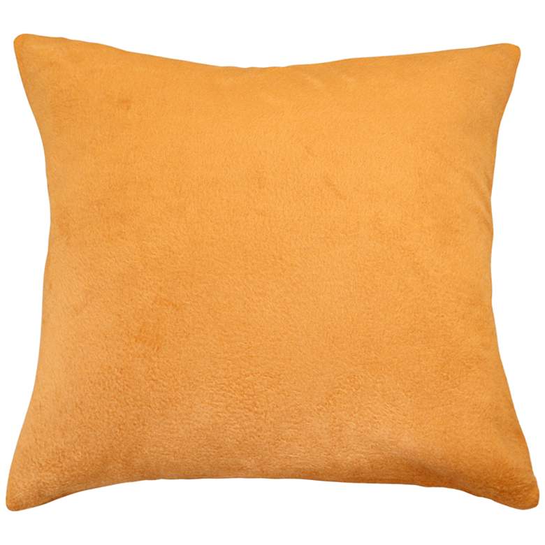 Image 1 Pumpkin Orange Bamboo Velvet 24 inch Square Throw Pillow
