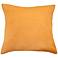 Pumpkin Orange Bamboo Velvet 24" Square Throw Pillow