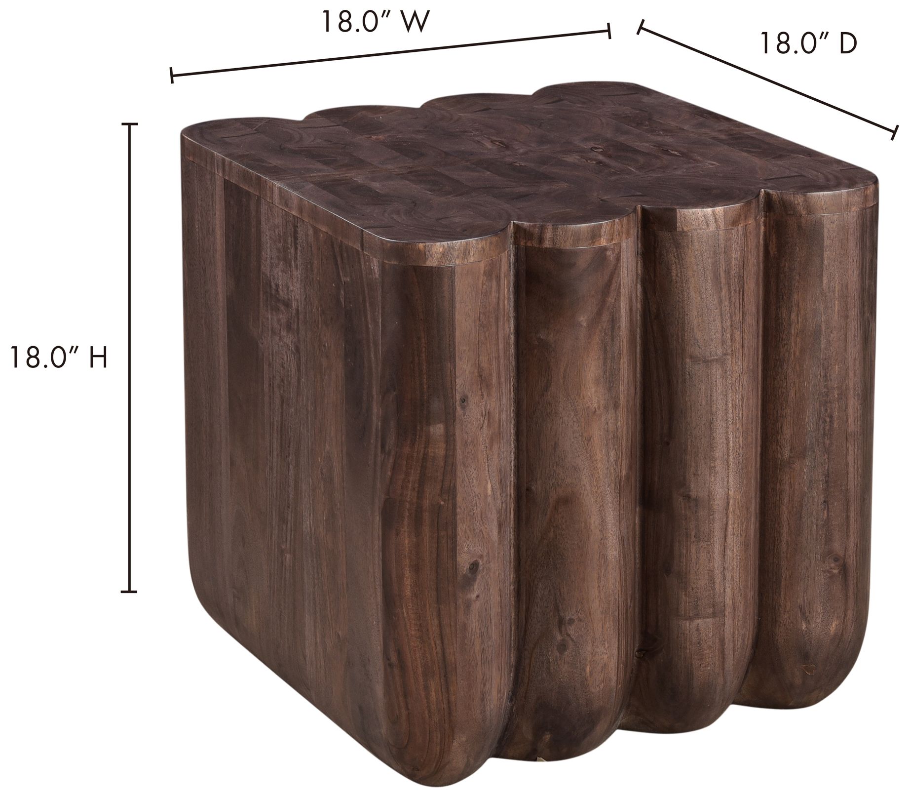 Image 4 Punyo Punyo Accent Table Espresso Brown more views