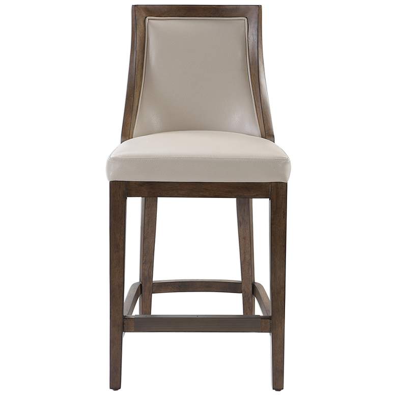 Image 3 Purcell 26 3/4" Cappuccino Faux Leather Counter Stool