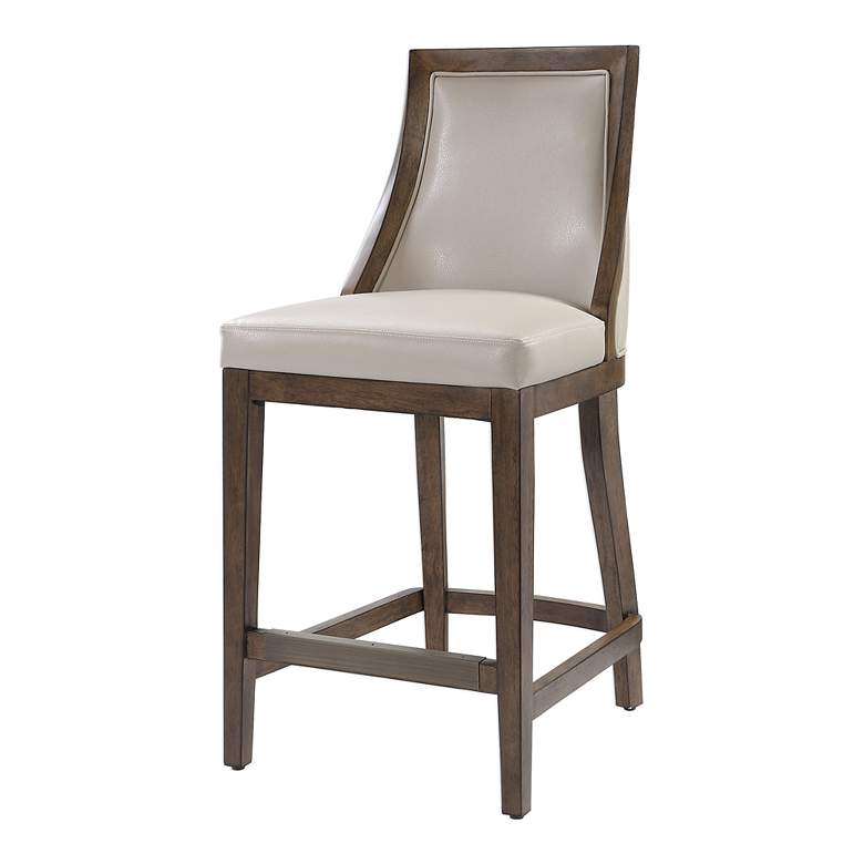 Image 4 Purcell 26 3/4" Cappuccino Faux Leather Counter Stool more views