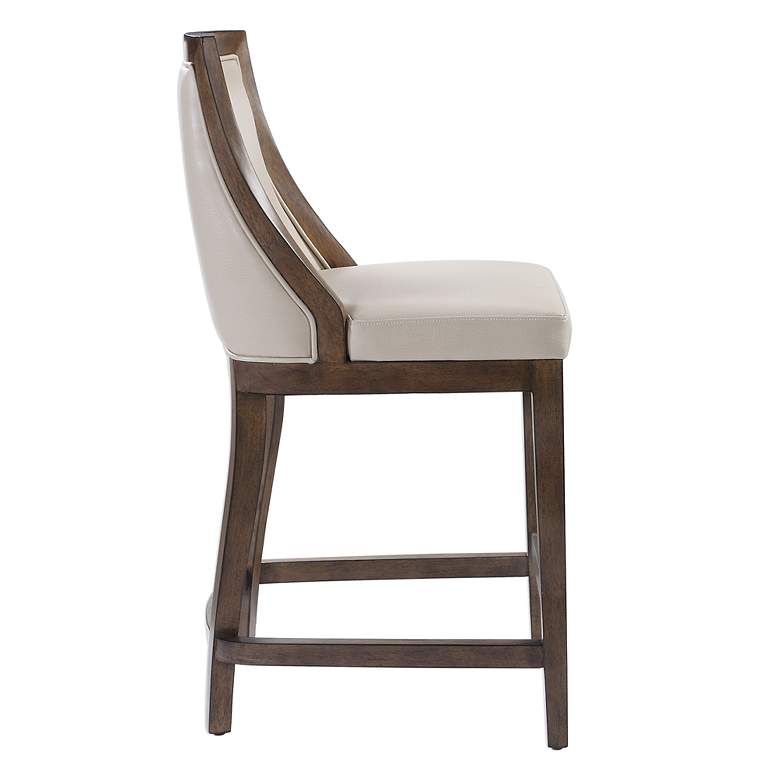 Image 5 Purcell 26 3/4" Cappuccino Faux Leather Counter Stool more views