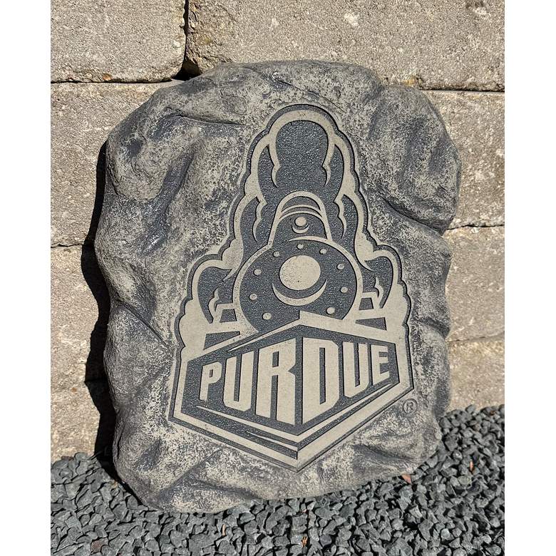 Image 1 Purdue Locomotive 11" High Trevia Graystone Stepping Stone