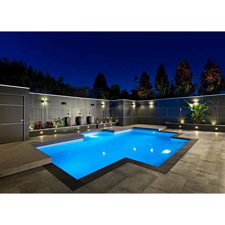Image 5 Pure Digital 11 4/5" Wide Black LED Outdoor Solar Powered Light more views