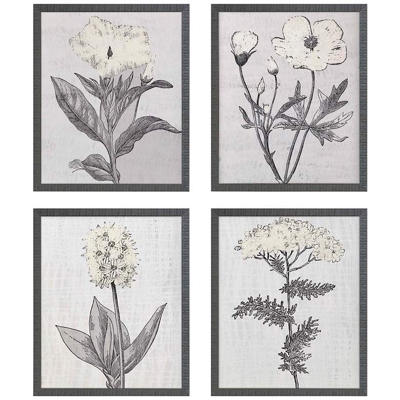 Image 3 Pure Garden 22 inch High 4-Piece Giclee Framed Wall Art Set