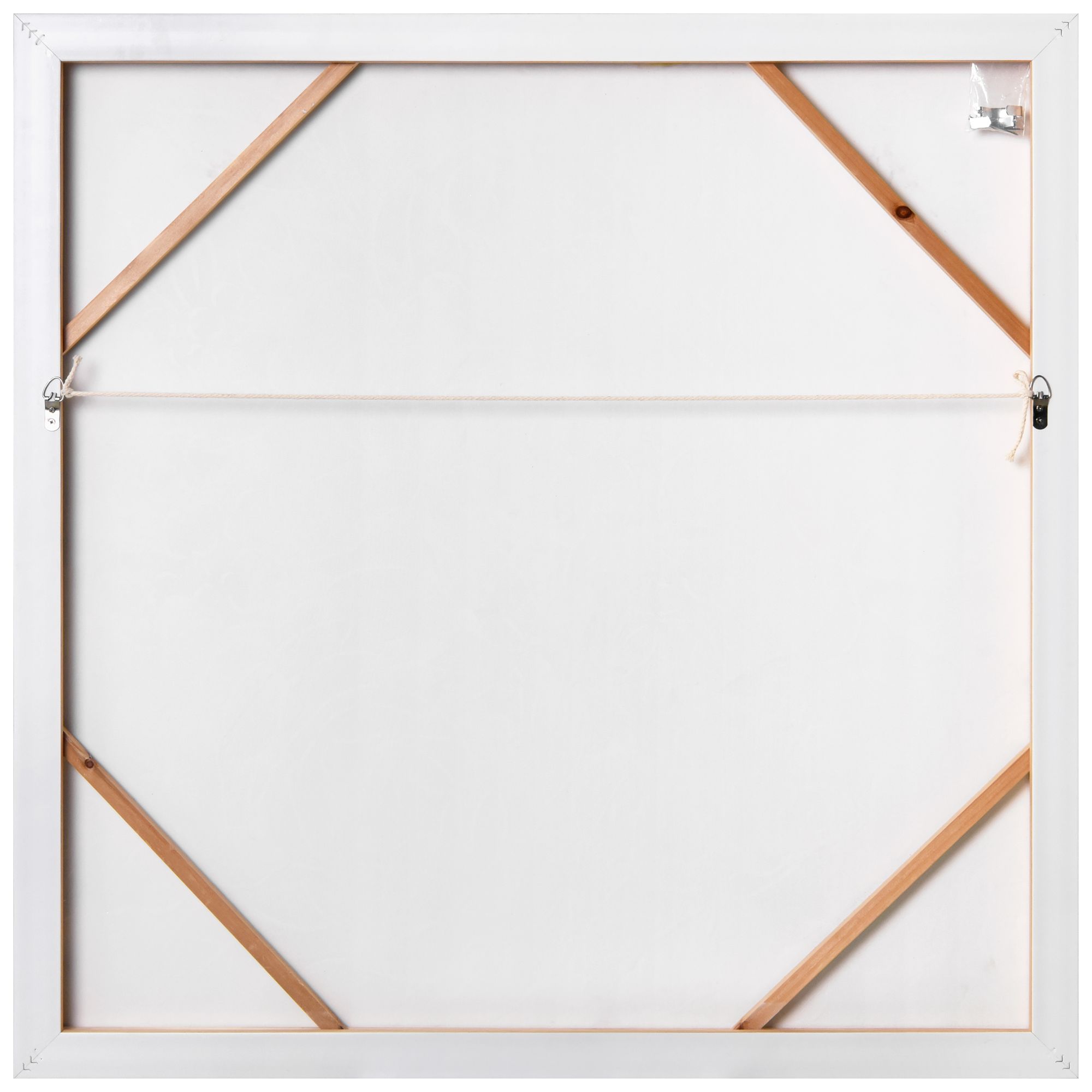 Pure Serenity Heavily Textured Hand Painted White Framed Canvas Wall Art