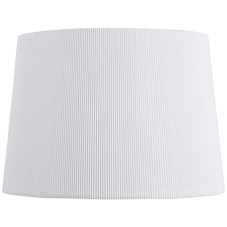 Image 1 Pure White Knife Pleat Lamp Shade 12x14x10 (Spider)