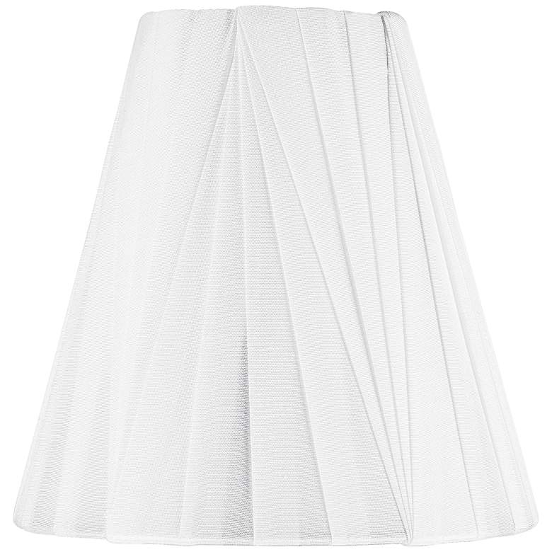 Image 1 Pure White Modern Pleat Shade 3x6x6 (Clip-On)
