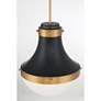 4_Purelight 16 1/4"W Dark Matte Black and Brass Pendant Light more views