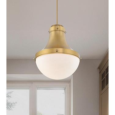 Purelight 16 1/4" Wide Legacy Brass Pendant Light