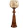 Puri Natural Brown Medium Wood Candle Holder