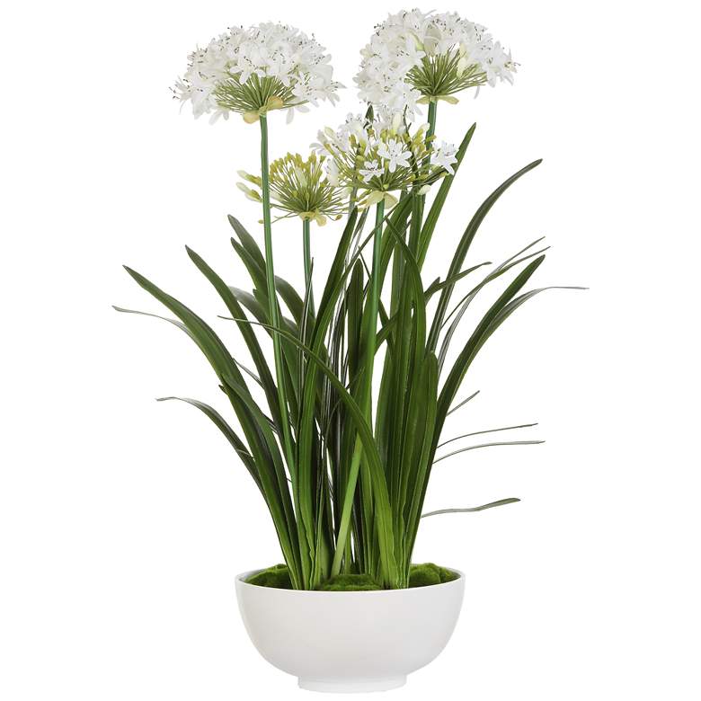 Image 1 Purity Agapanthus 38.5 inch high x 30 inch wide Centerpiece