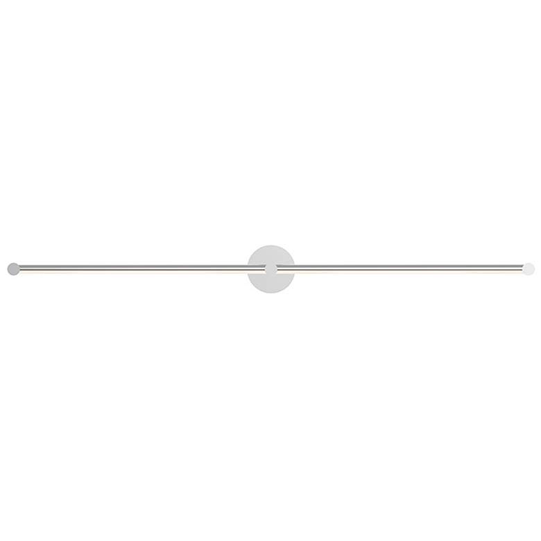Image 1 Purolinear 49.25" Wide 2-Light Polished Chrome LED Wall Bar