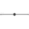 Purolinear 49.25" Wide 2-Light Satin Black LED Wall Bar