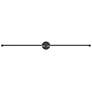 Purolinear 49.25" Wide 2-Light Satin Black LED Wall Bar