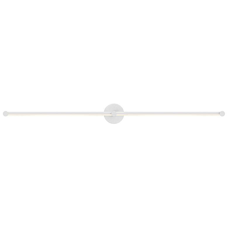 Image 1 Purolinear 49.25 inch Wide 2-Light Satin White LED Wall Bar