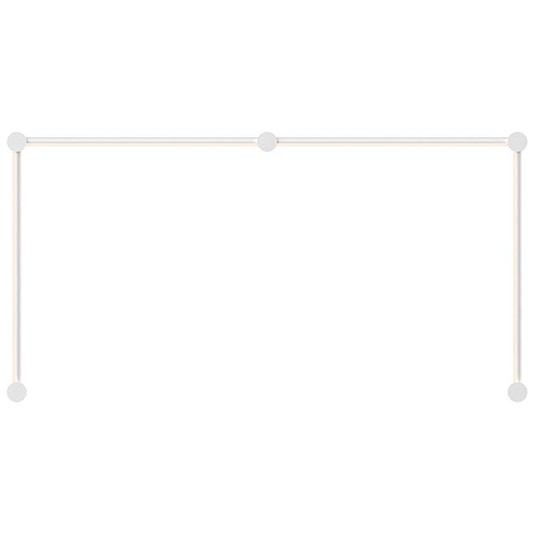 Image 1 Purolinear 49.25" Wide 4-Light Satin White LED Wall Bar